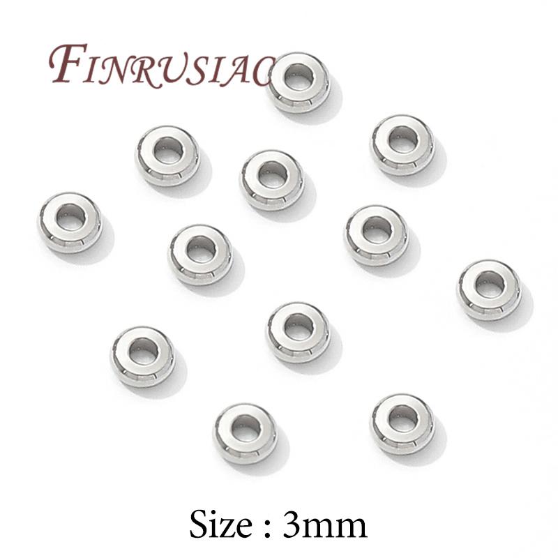 3mm 4mm 5mm 6mm Spacer Beads 18K Real Gold Plated Separators For Beads Accessories For Jewelry,Beads For Bracelets