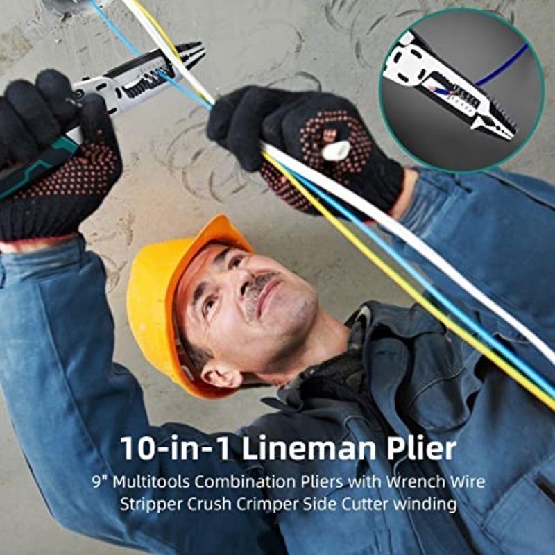 1pc Electrician's Wire Cutting Pliers, Multi-Purpose Wire Stripping Tool, High Carbon Steel Vise