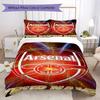 Custom Name Arsenal Pattern Bedding Uilt Set Uilt Cover Pillowcase Home Decoration Birthday Gift (1*duvet Cover+2*pillowcase Without Core)