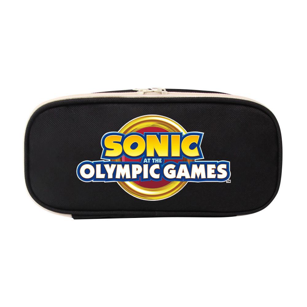 Sonic The Hedgehog Student Pencil Case Canvas Large Capacity Zipper Pen Bag For School Supplies And Teen Gift