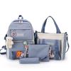 Internet Celebrity Backpack Set Female Students Korean Version of Fashionable Versatile Backpack Middle High School Students  Large Capacity Backpack