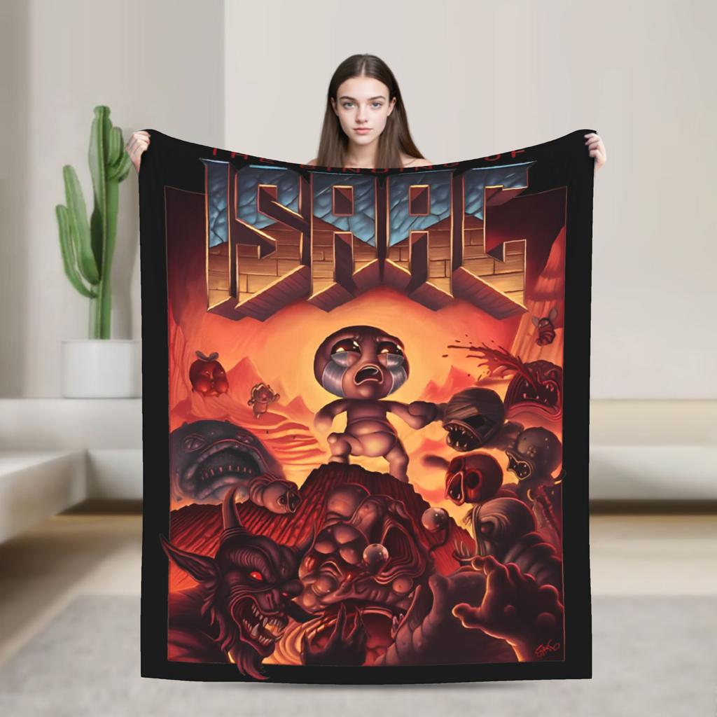 The Binding of Isaac Characters Blankets Flannel Funny Warm Throw Blanket for Bedroom Autumn/Winter Travel