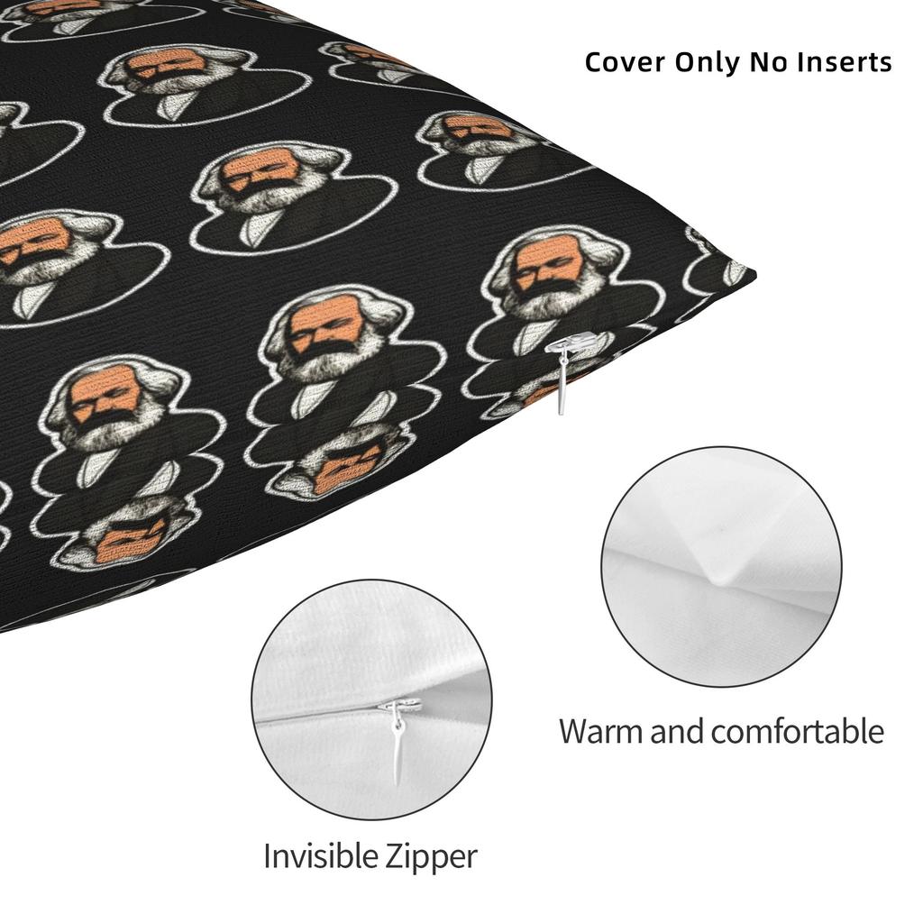 Pillow Cover Karl Marx Engels And Lenin Fashion Pillow Case For Office Car Home Decor Pillowcases
