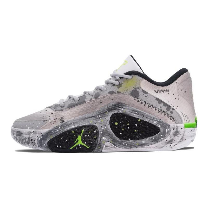 Jordan Tatum 2 Basketball Shoes Men's Low top Gray/White/Neon Green FJ6458-100(Team379-)