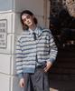Allamseoul Alarm Loop Striped Knit Cardigan_Blue