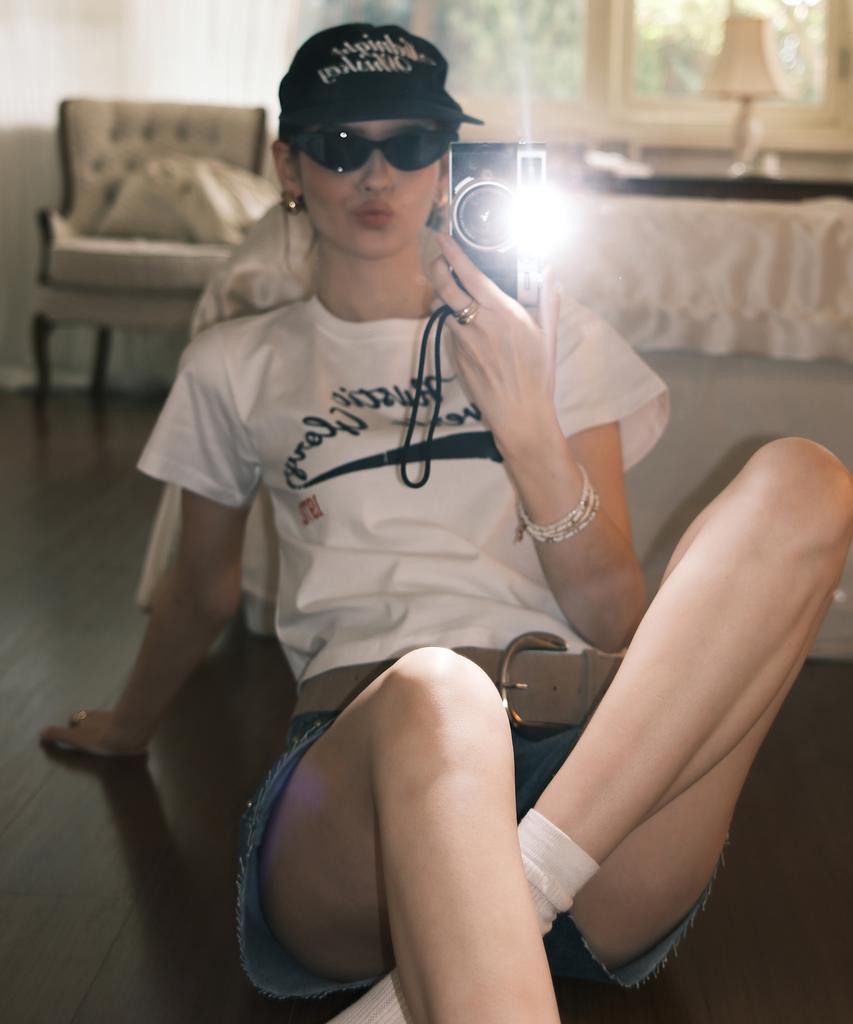 RUSTIC REVERIE Glory Crop T-Shirt_White