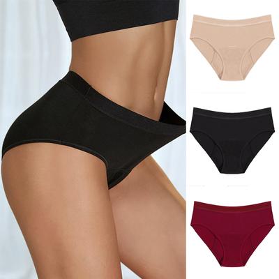 Women'S Menstrual  Panties Mid-Waist Cotton Postpartum Women'S Panties Fully Covered Panties