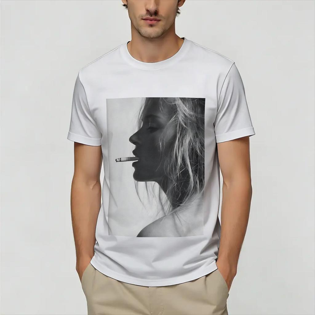Kate Moss TShirt Summer Pure Cotton TShirts For Unisex Hipster Custom DIY Tshirt ShortSleeve Funny Tops