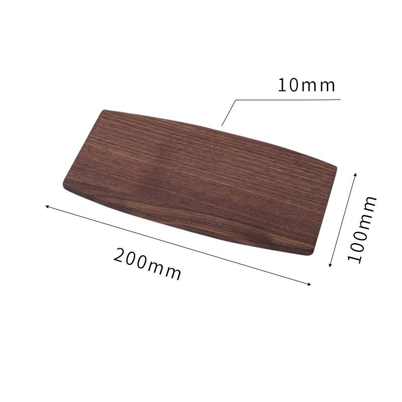 1PC Black Walnut Coffee Utensils Tray Wooden Afternoon Tea Dessert Tray Solid Wood Tea Set Household Natural Materials