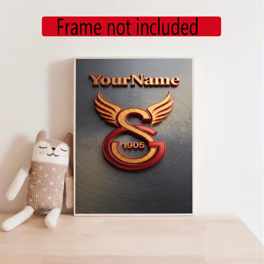 Galatasaray Customize Your Name Diamond Painting Round Diamond Rhinestones Mosaic Diamond Embroidery Wall Paintings Rhinestones Gift Frameless