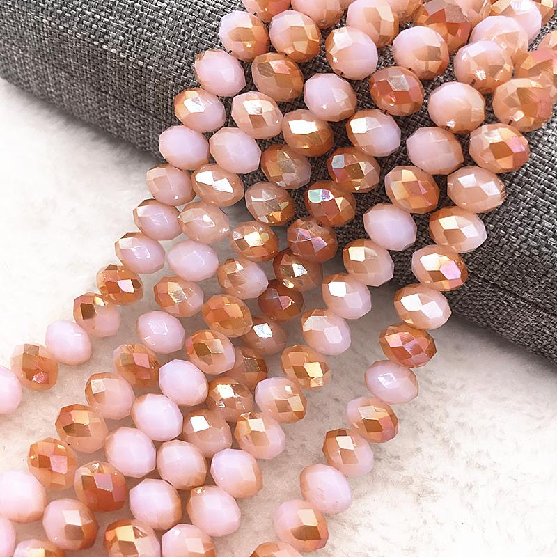 30pcs/lot 8x6mm Rondelle Austria Faceted Crystal Glass Beads,Wheel Beads,Transit Beads For Jewelry Making diy Bracelet Necklace