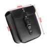 1 X Black Universal PU Leather Motorcycle ATV Side Storage Saddle Bag With Strap