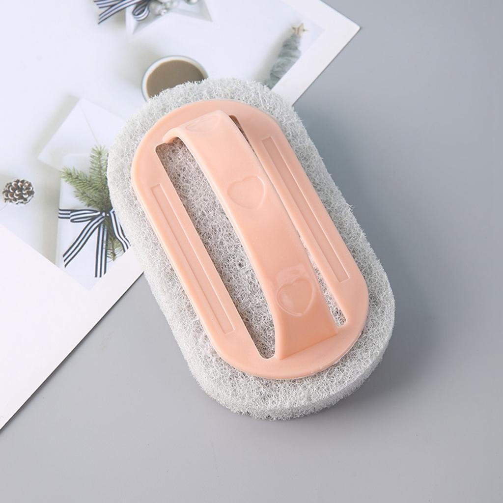 Kitchen Sponge Bathtub Pool Scrub Brush with Handle Convenient Handled Bath Scrubber for Kitchen