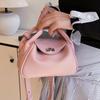 Korean version niche underarm bag women's 2025 new trendy spring fashion lychee pattern vegetable basket bag personalized messenger bag