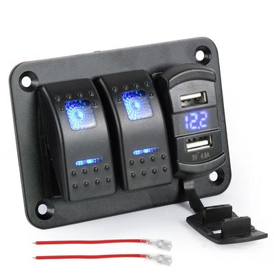 Chaoxinyizu Switch Panel, Waterproof Boat Switch, Car Boat, LED Voltmeter, Switch Panel, Switch Panel