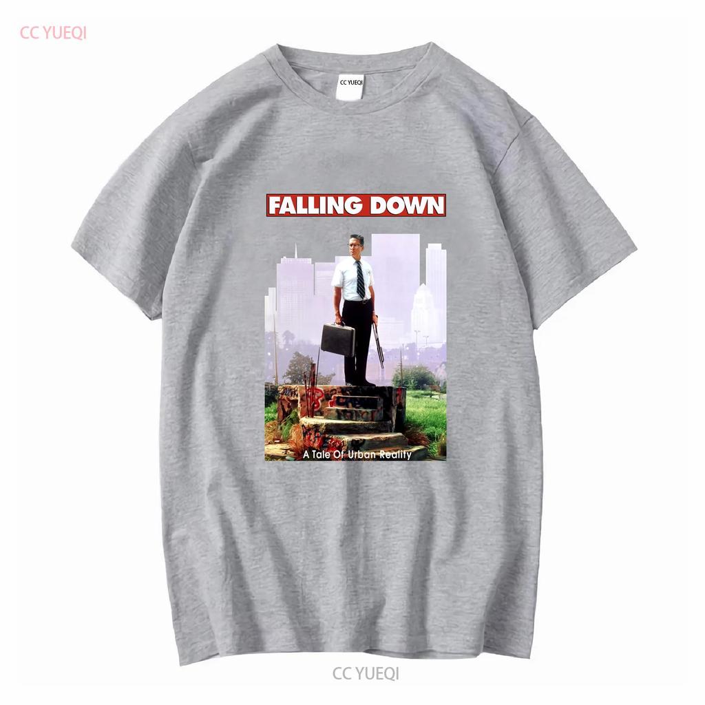 Falling Down T shirt black movie poster Michael Douglas all sizes S 5XL vintage Washed Soft Top For Everyday Wear Breathable