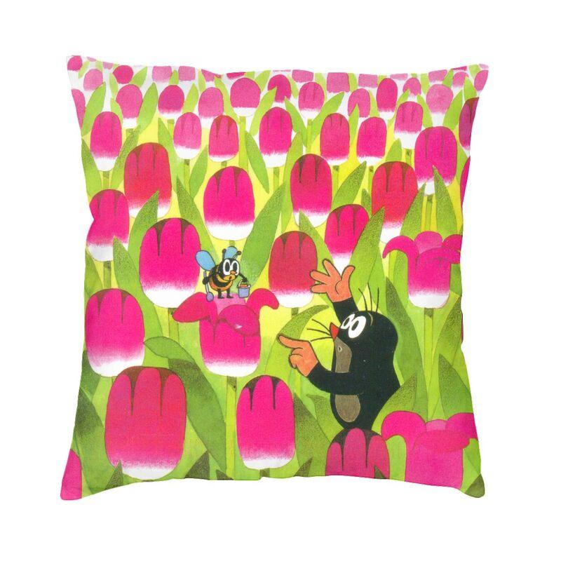 Soft Czech Cartoon Comics Krtek Mole Throw Pillow Case Decoration Custom The Mole Cushion Cover 45x45cm Pillowcover for Sofa 30x30cm 12x12in