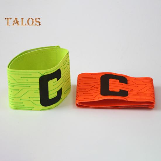 Soccer Captain Armband with Adjustable Fastener Tape Vibrant Color Football Arm Band Elastic Captain Arm Band Team Accessories
