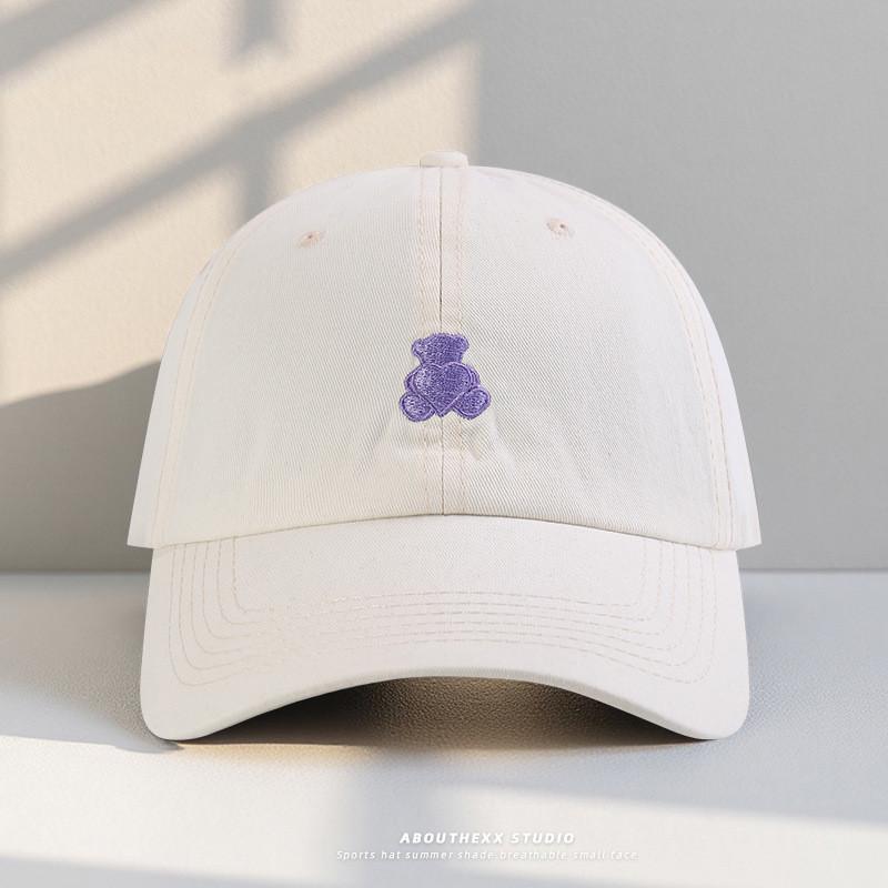 Love Heart Bear Embroidered Baseball Cap With Wide Brim Sunshade For Women Summer 2025