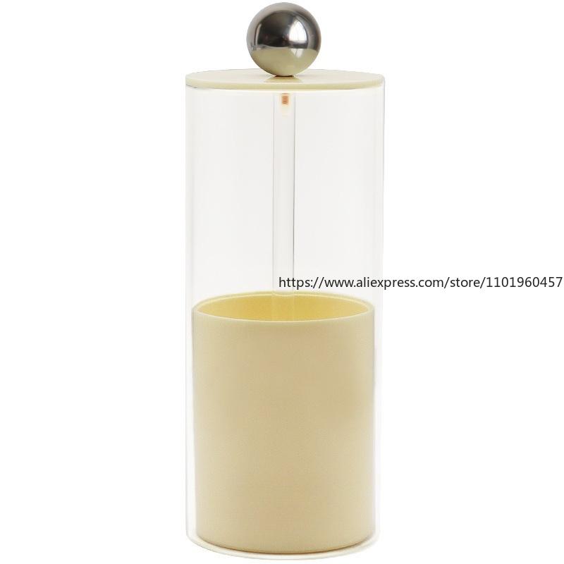 Nordic Style Height Adjustable Circular Desktop Dust-Proof Makeup Pen Storage Box Entrance And Bedroom Small Item Storage Box