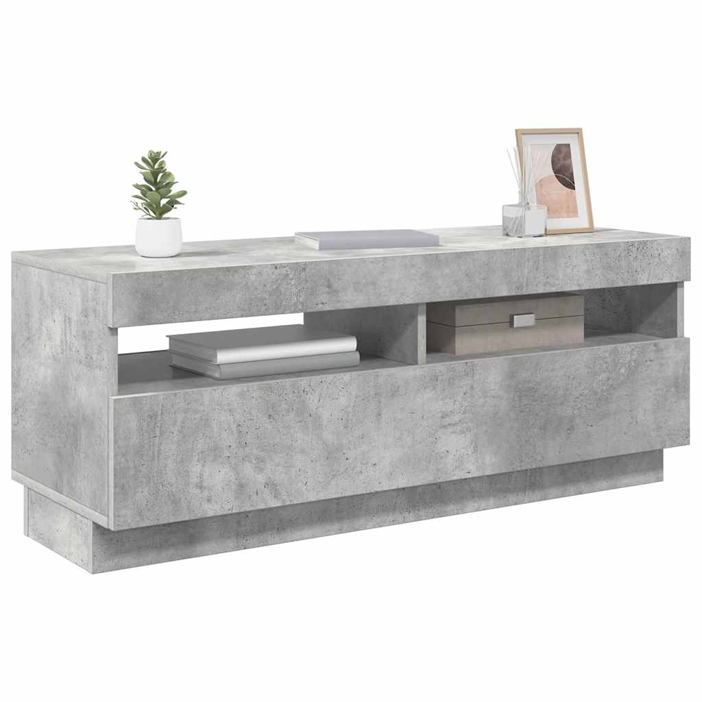 Vidaxl Szafka Pod Tv Z Oświetleniem Led, Szarość Betonu, 100X35X40 Cm