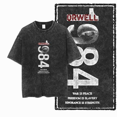 U1 STREE THEME Exclusive Graphic Unisex Cotton Acid Washed T Shirt Cool Vintage Streetwear Men Tshirts Big Size Tee for Men