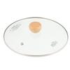 Bestco Enamel Casserole Pot, 22cm, with Glass Lid, Induction and Gas Compatible, White, NQ-0254, Bran