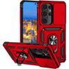 Military Ring Kickstand Case For Samsung Galaxy S26 S25 S24 S23 S22 Plus Ultra Shockproof Slide Camera Lens Protect Cover