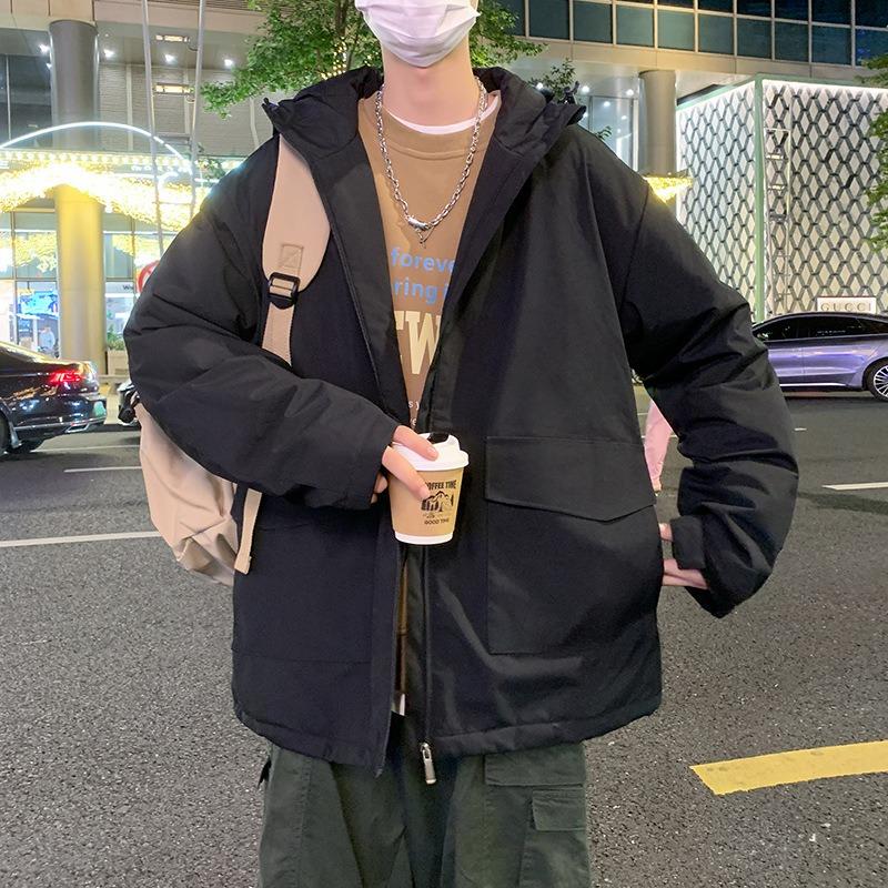 

Padded Jacket Boys Winter New Trendy Brand Casual Thickened Men s Thermal Hooded Cotton Clothes L
