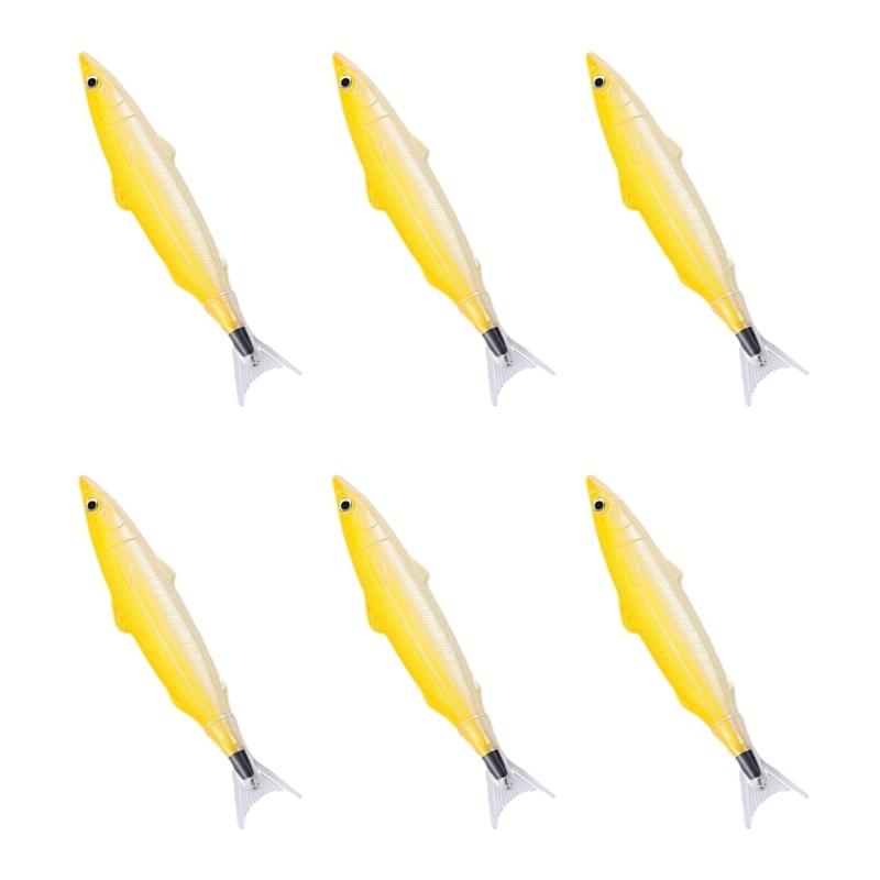 

6Pieces Fish Shape Ballpoint Pen for Child Boy Girl Student Game Reward Christmas Stocking Fillers 0.5mm Smooth to Write