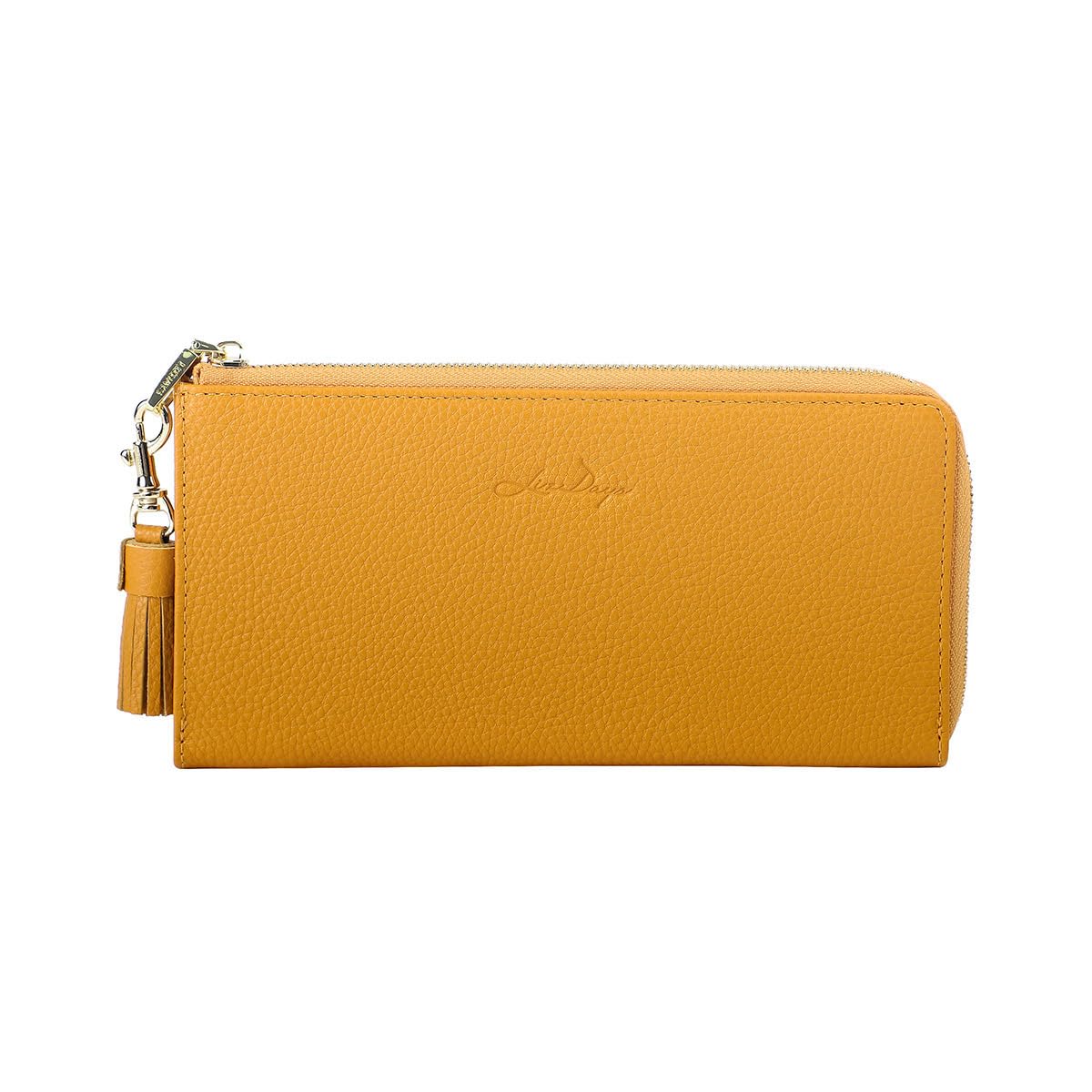 

Lizdays Women s Genuine Leather Long Wallet with Large Capacity and Anti-Skimming Function (Mustard)