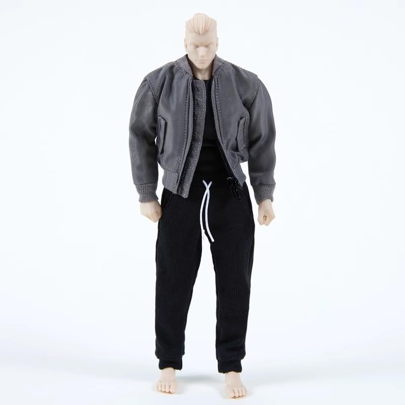 [TOYBARJAPAN] 112 Scale Action Figure Special Offer - Compatible with Romankey and other body types - Men's Fashion Military Style Jacket Coat, Black