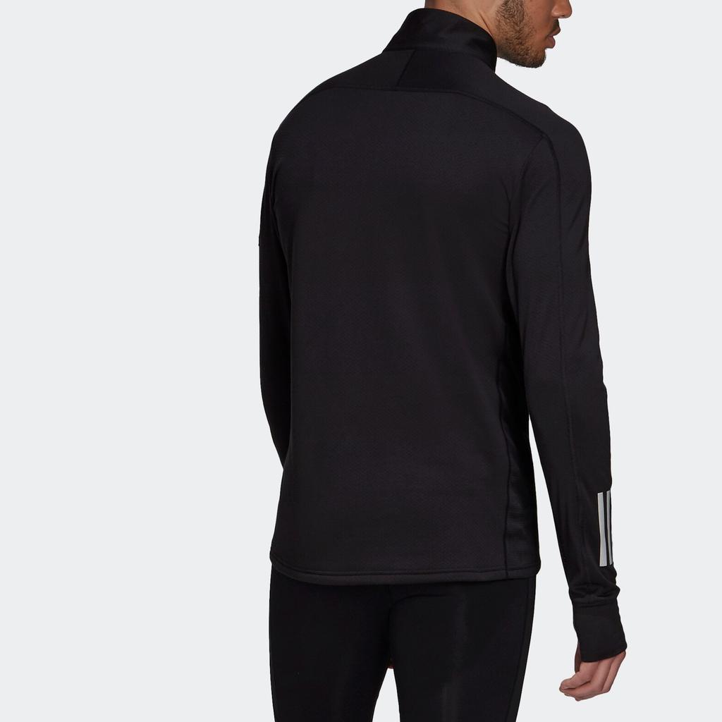 adidas Own The Run 1/Zip Warm Sweatshirt Black Men Streetwear GC7910