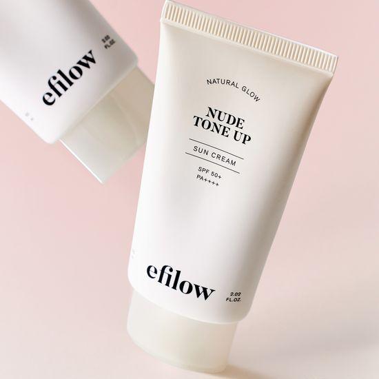 efilow Natural Glow Nude Tone-Up Sunscreen 60ml (SPF50+ PA++++)