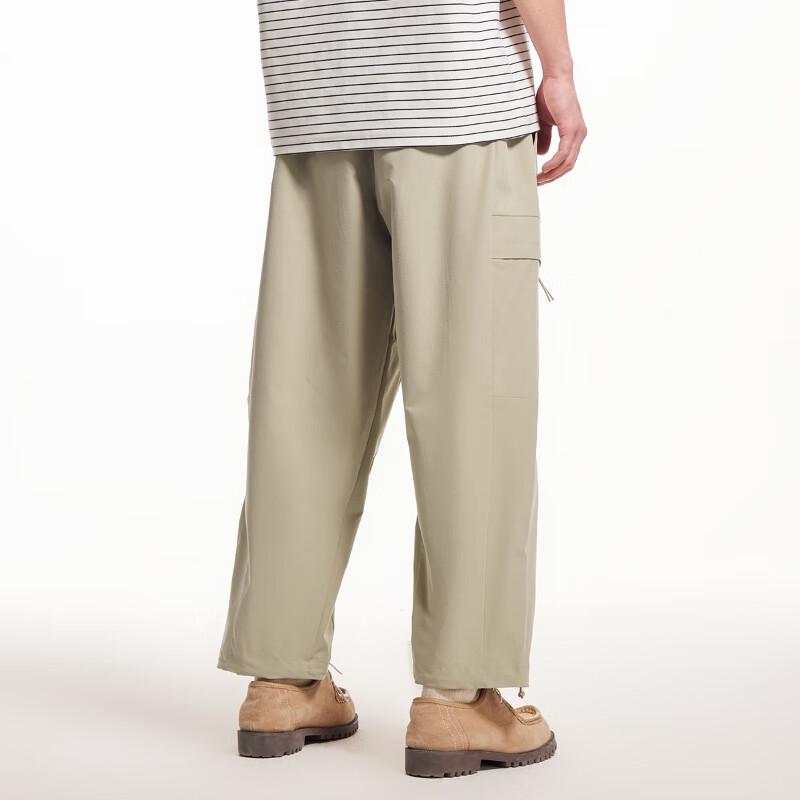 JACK&JONES Men's Quick-Dry Cropped Workwear Pants with Adjustable Waistband