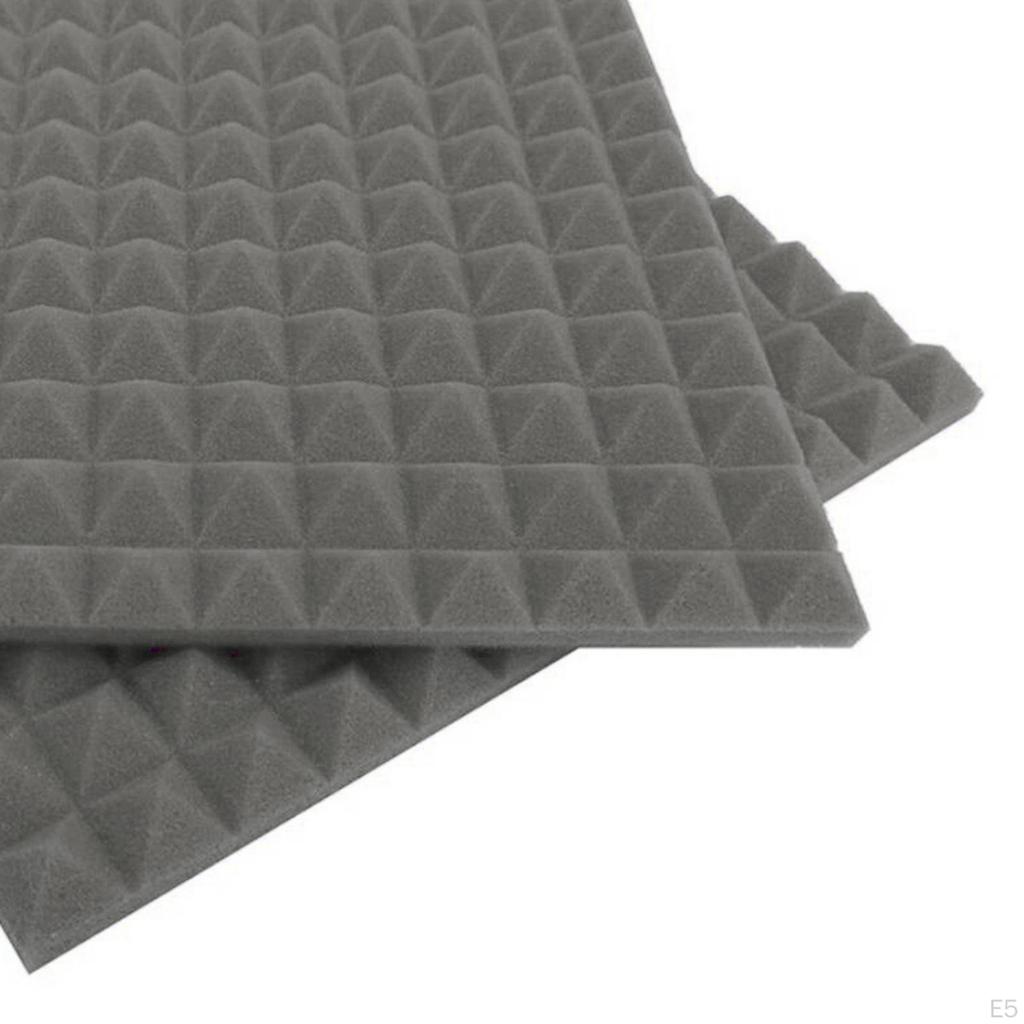 Pannelli in Schiuma, 30x30x2,5 cm Piastrelle Cuneiformi per Studio, Trattamento Acustico per Assorbimento Sonoro Parete