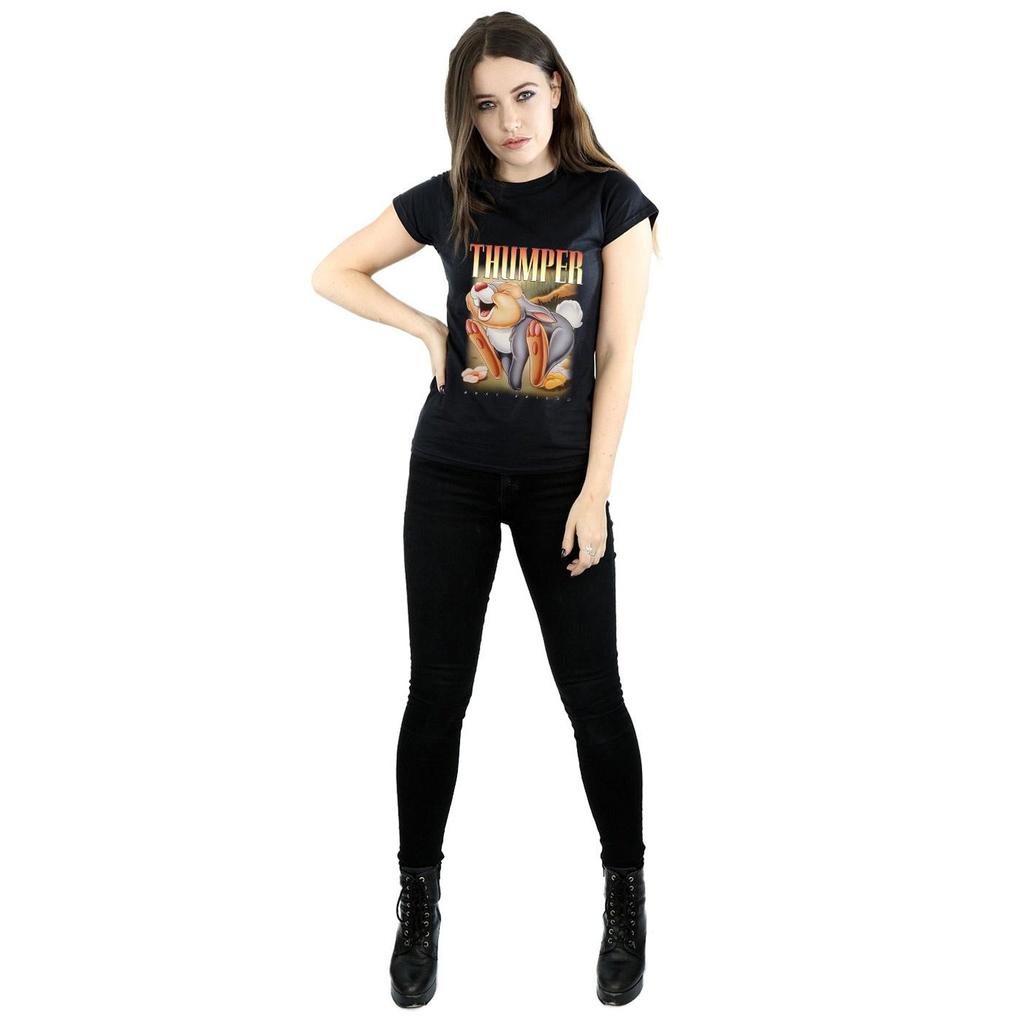 Disney Womens/Ladies Bambi Thumper Montage Cotton T-Shirt