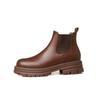 Korean Version of Large Size Women's Knight Boots Medium Heel Non-slip Women's Boots Square Heel Round Head Sleeve New Autumn and Winter Medium Bo