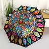 1pc Mandala, Symmetry, Colorful Umbrella with Plastic Handle,Compact & Stylish,Suitable for All Seasons YS331054