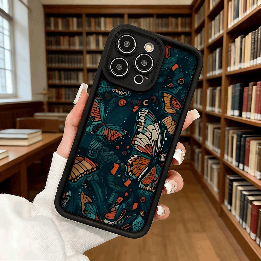 Dark Monarch Butterfly Shockproof Soft Phone Case For Xiaomi Redmi Note 15 14 13 12 11 10 9 8 Pro Anti-Slip Anti-Fall Cover