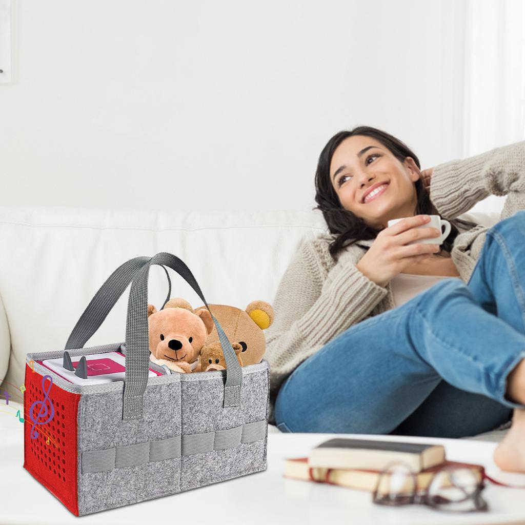 Portable Travel Carrying Case Felt Cloth Foldable Storage Bag Pouch Cover Shell Handbag for Speaker storage bag