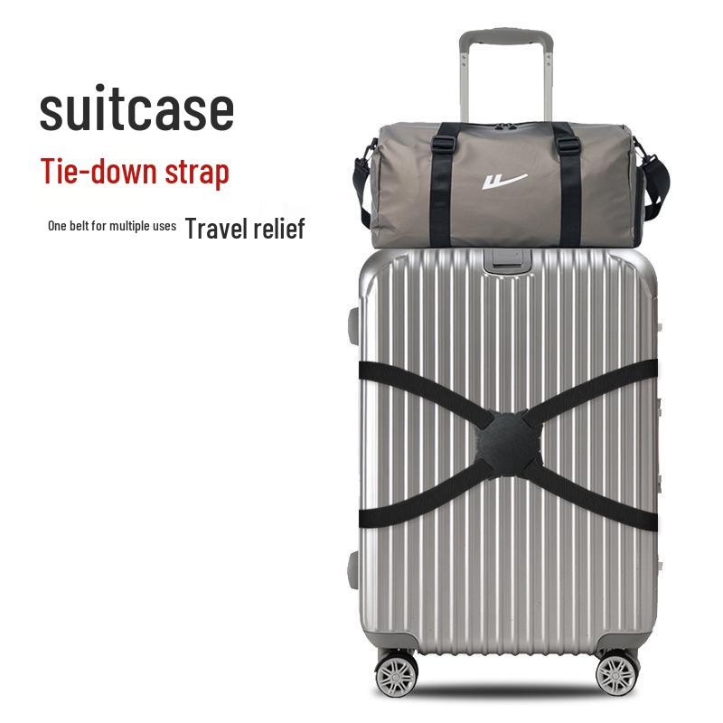 Cross-Border Elastic Luggage Strap - 8-Shaped Anti-Drop Suitcase Fastener.