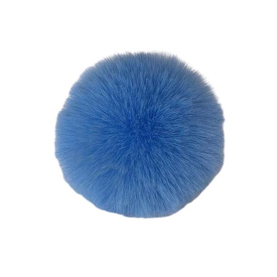Faux Fur Pom Pom Fluffy Ball with Elastic Loop Cute Plush Ball Bag Charm for Craft Projects Hat Accessories