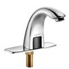 Touchless Bathroom Sink Faucet, Automatic Motion Sensor Restroom Toilet Faucet with Hole Cover Plate, Battery Operated,Adjustable Temp for 9.5 Mm Pipe