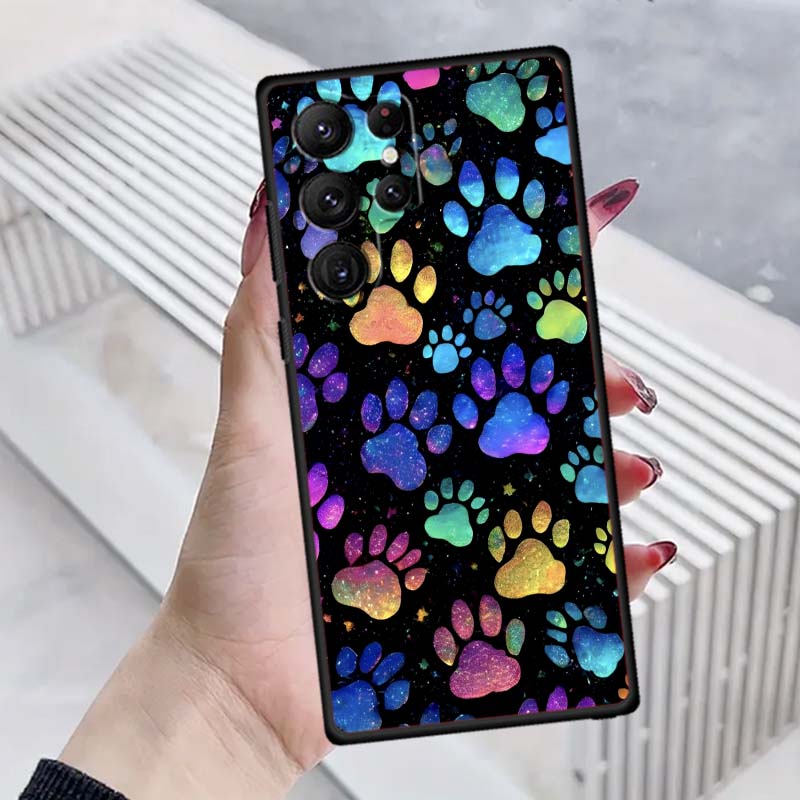 Creative Cat Claw Design For Samsung Galaxy S26 S25 S24 S23 S22 S21 S20 Ultra Plus FE 5G Black Soft TPU Phone Case