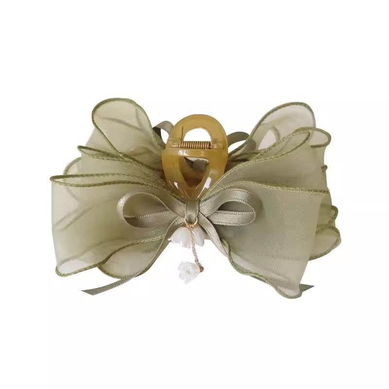 

Forest System Bow Hair Clip Lily Of The Valley Floral Shark Clip For Women Super Sensen Hairpin Elegant Hair Accessories