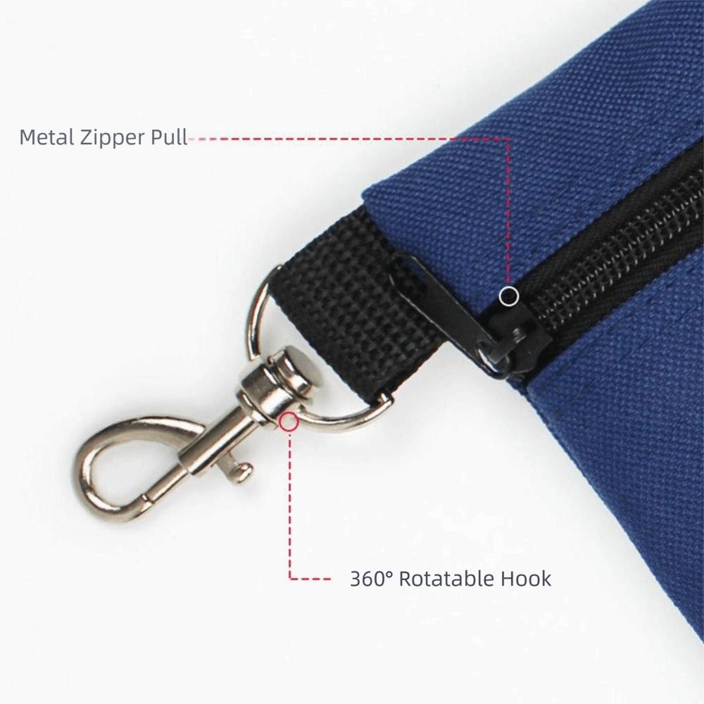 Nylon Golf Ball Bag Zipper Valuables Holder Waterproof Pocket Storage Bag Hiking