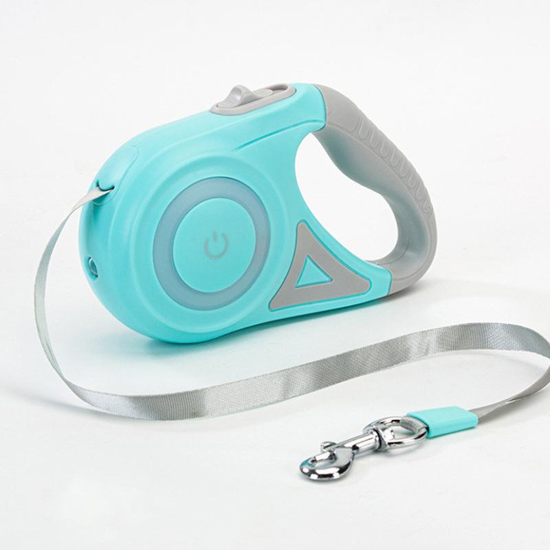 LED Einziehbare Hundeleine mit Licht für Welpen, Kleine Hunde, Mittlere Hunde, Große Hunde, Katzen, Haustierleine, Halsbandzubehör 3m/5m