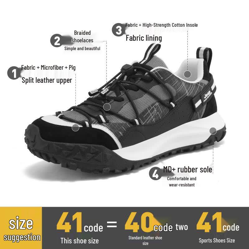 Jeep Men's Breathable Low-Top Hiking Shoes