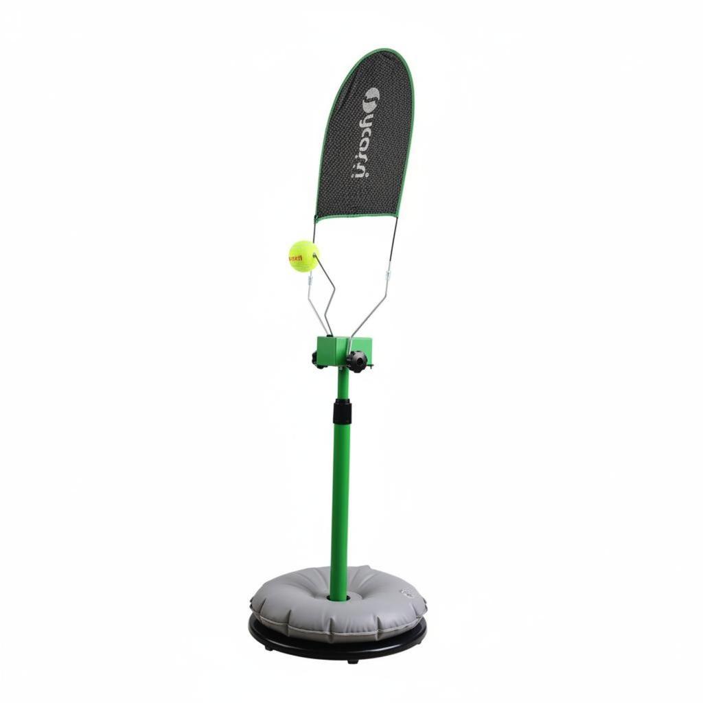 Rebounder da Allenamento Tennis Altezza Regolabile Bersaglio Ovale Nero